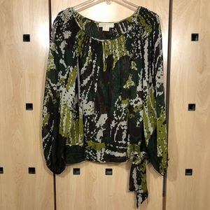 michael kors | jungle print tie top.